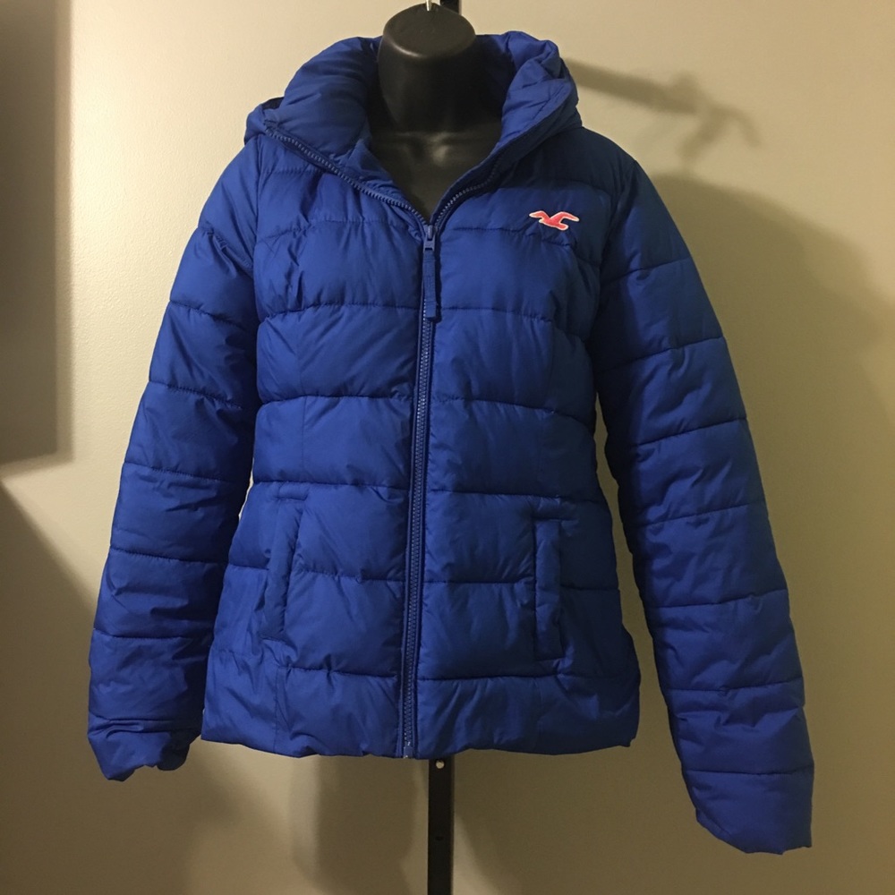 Royal Blue Hollister Puffer Winter Coat